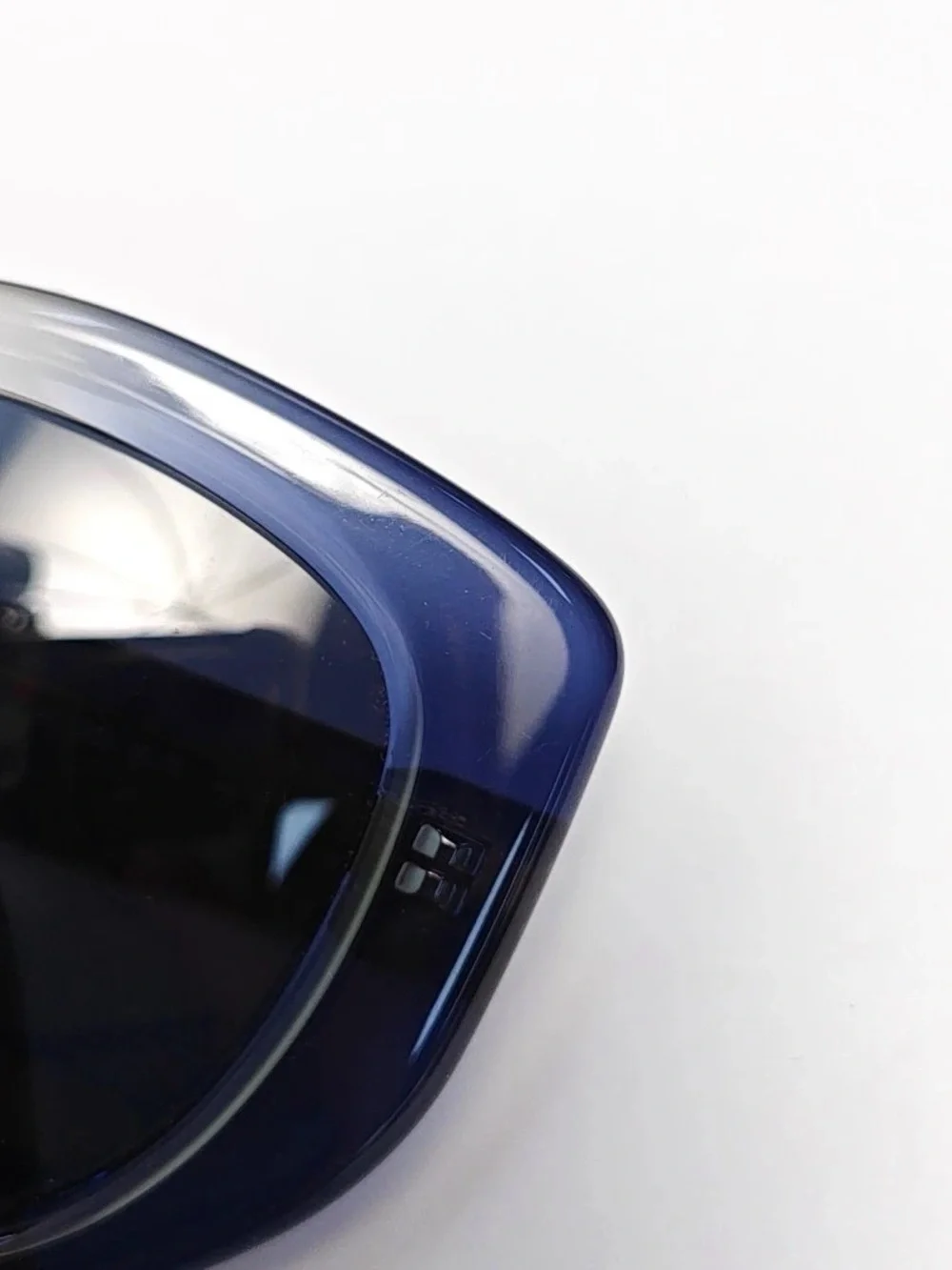 Loewe Blue Round Sunglasses with Gold Logo